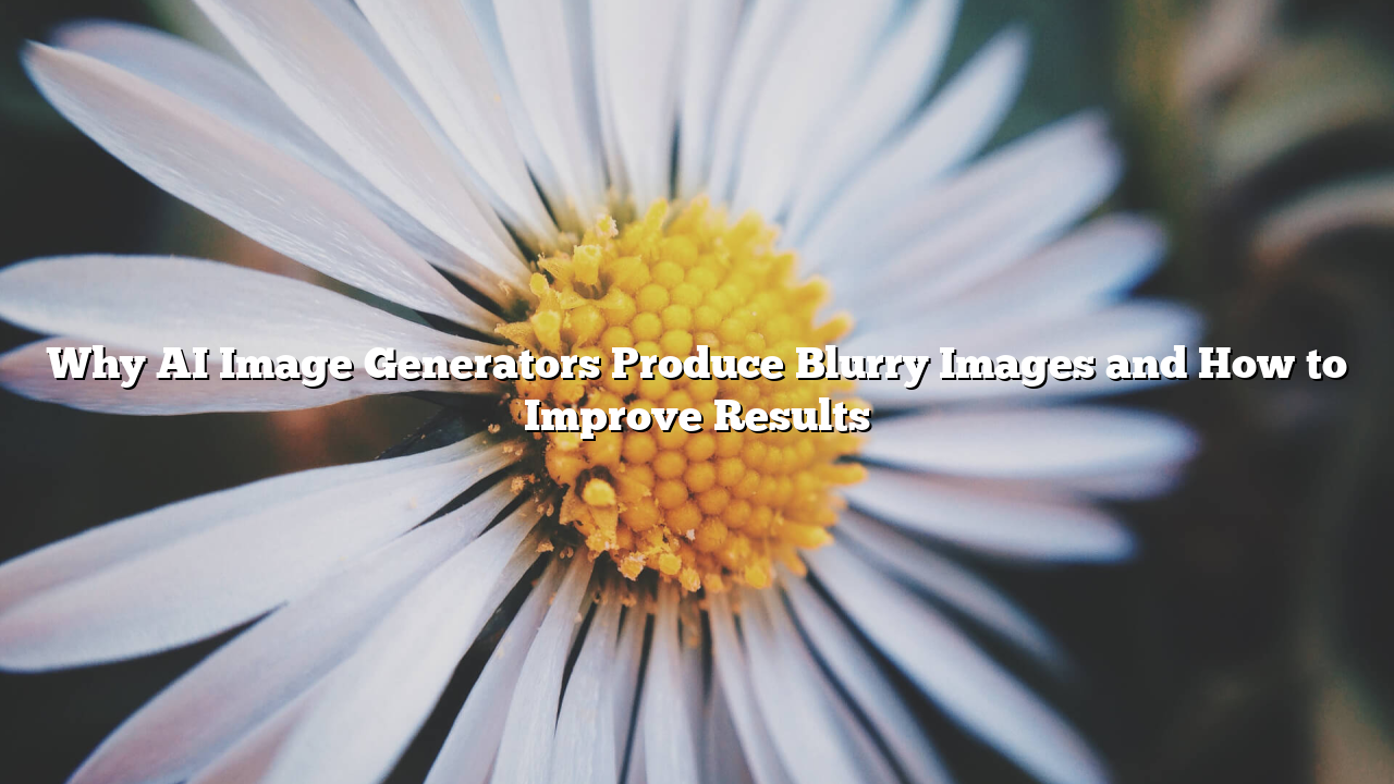 Why AI Image Generators Produce Blurry Images and How to Improve Results